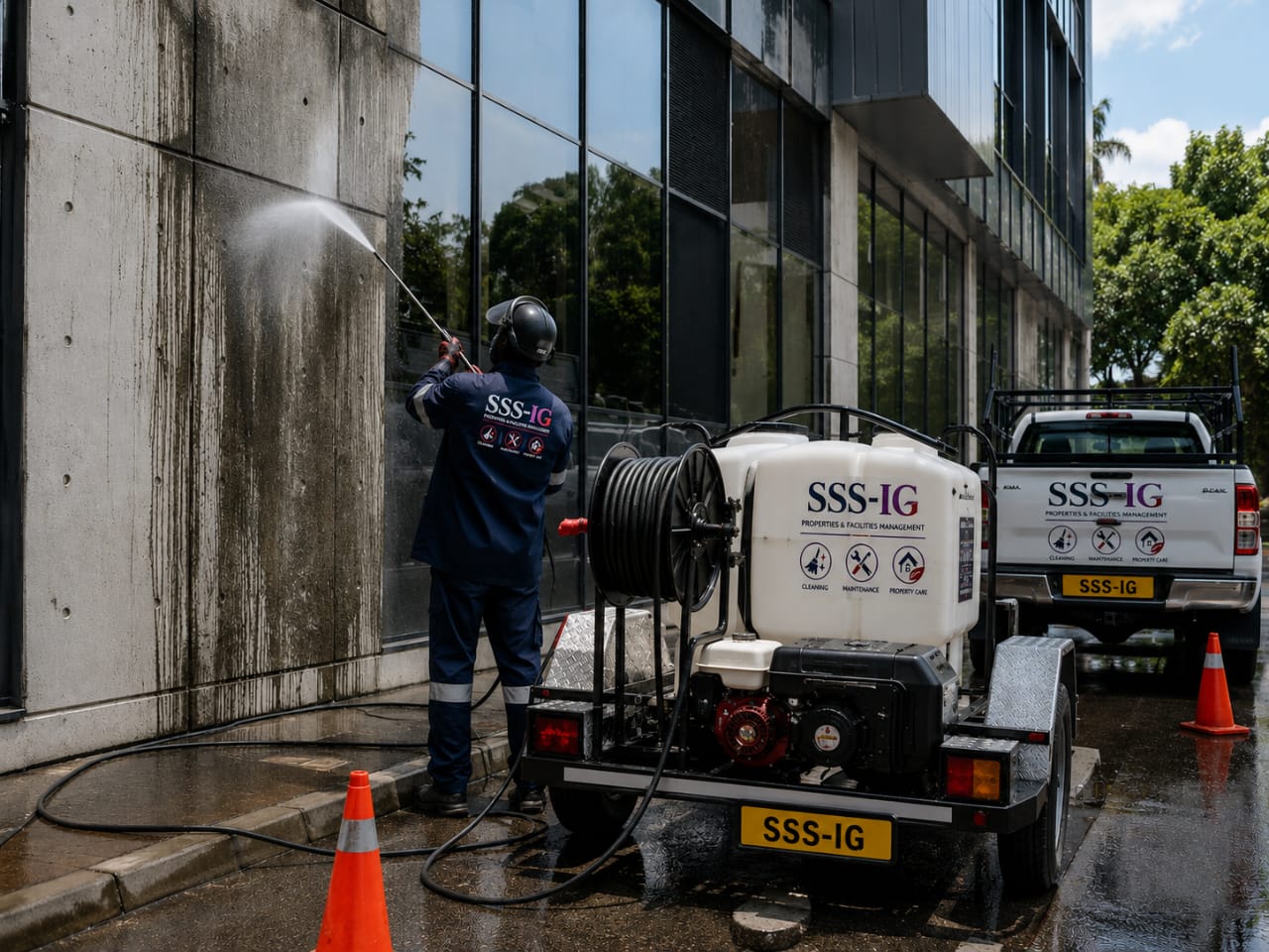 On-site cleaning service demonstrating our attention to detail