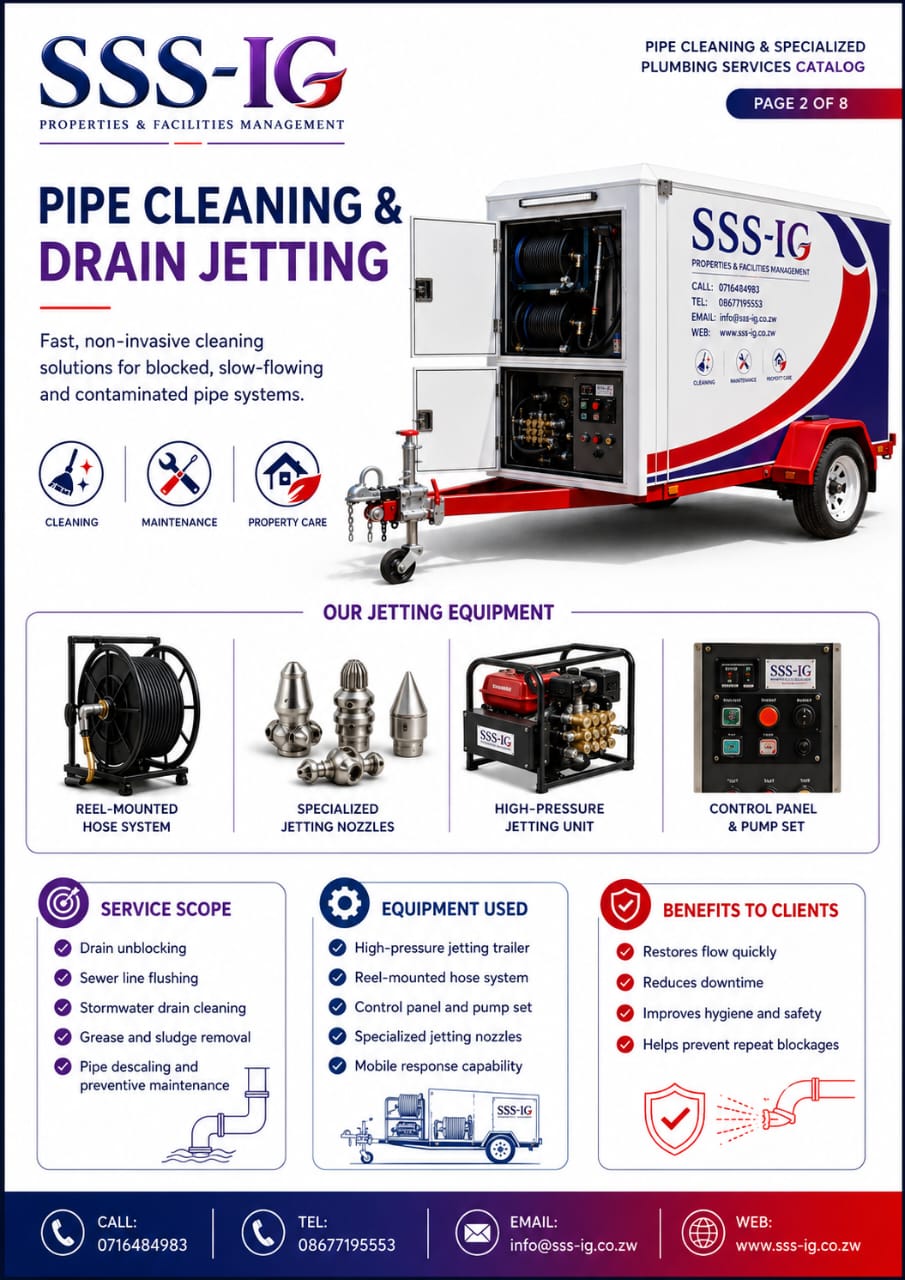 Pipe and drain cleaning service in action